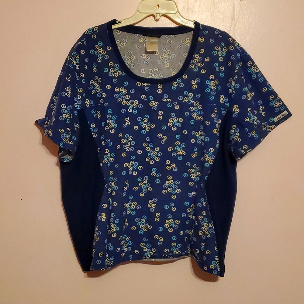 Graphic Scrub Top